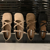 LIZAKOSHT - Autumn Women Flat Shoes Fashion Round Toe Ladies Elegant Mary Jane Shoes Soft Heel Causal Outdoor Dress Ballerinas Shoes New