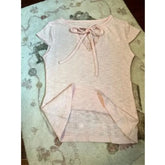 LIZAKOSHT - Lace Up V-neck Short Sleeve Tee American Vintage Sweet Slim Waist Pink Top Summer Y2k Aesthetic Chic Tshirts E-girls Grunge Ropa
