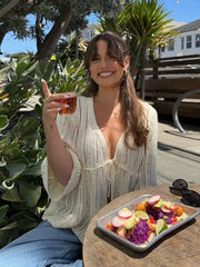 LIZAKOSHT - Elegant Hollow Out Knitted Sweater For Women Sexy Solid Color V-neck Lace Up Cardigan 2024 Autumn Chic Lady Vacation Streetwear