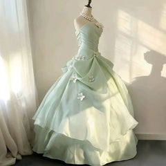 LIZAKOSHT - Sen Style Evening Gown Strapless Slimming Adult Gift Princess Dress Birthday Party Host Performance Dress