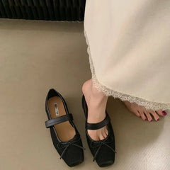 LIZAKOSHT - Spring New Brand Women Flat Shoes Fashion Round Toe Ladies Mary Jane Shoes Soft Flat Heel Outdoor Dress Boat Shoe New Woman