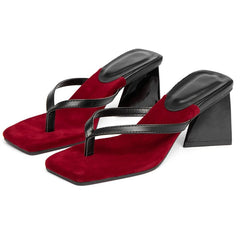 LIZAKOSHT - New Fashion Women Flip Flops Strange Heel Concise Slippers Heels for Women Open Toe Comfort Casual Beach Sandals Women