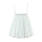 LIZAKOSHT - Spring Summer Sexy White Camisole Women Side Zipper BUD Hem Loose Short Tank Top Vest Tee