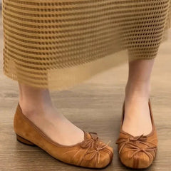 LIZAKOSHT - Novelty Bowknot Design Low Heel Pumps Women Comfortable Square Toe Lightweight Designer Shoes for Ladies Fashion Brand Loafers
