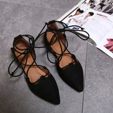 LIZAKOSHT - Europe Spring Summer Women Sandals Cross-strap Flat Shoes Woman Roman Sandals Lace-up Flat Shoes Plus Size Women's Shoes