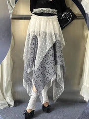 LIZAKOSHT - Fashion Design Half Body Skirt Women's Spring 2025 New A-line Slimming Skirt Half Body Long Skirt