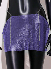 LIZAKOSHT - Sequin Glitter Skirt with Cut-Out Details Sexy Clubwear for Women Sparkly Party Mini Skirt Night Out Outfit