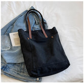 LIZAKOSHT - Large Capacity Canvas Bag Shoulder Handbag Student Class School Bag Commuting Tote Bag Simple Casual Backpack