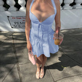 LIZAKOSHT - New Short Skirt Sexy Waist Show Thin Tank Top Spicy Girl A Showdown Show Thin Dress