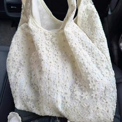 LIZAKOSHT - Y2k Aesthetic Fashion Flower Design Tote Bags All Match Simple Chic Women Underarm Bag Vintage Casual Shoulder Handbags Trendy