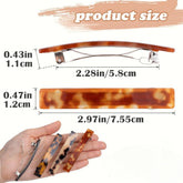 LIZAKOSHT - 1PC Acetate French Spring Clip, Simple Top Clip, Steel Clip, Elegant Hair Accessory, Metal Hair Clip Casual EVA