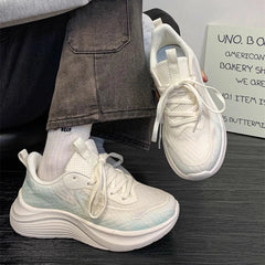 LIZAKOSHT - Sneakers Mesh Women's Shoes Platform Tennis Female Breathable Roses Casual Thick Sole Trainers 2025 Leisure Spring Sneakers Mesh