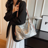 LIZAKOSHT - Vintage Large Crumpled Shoulder BackpackBags Crossbody Bags Women Handbags and Purses New Design Ladies Messenger Bags