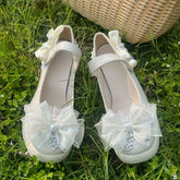 LIZAKOSHT - lolita platform heels y2k platform shoes women's shoes with bow luxury heel heeled evening shoe maryjane shoes beige bridal heel