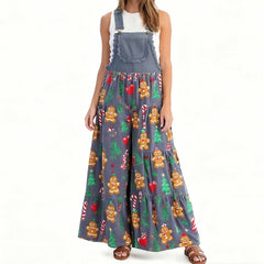 LIZAKOSHT - Womens Overalls Casual Loose Dungarees Ugly Christmas Costumes for Women Santa Claus Romper Jumpsuits Fit Overall Bib Pants