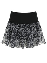 LIZAKOSHT - Y2k Retro Leopard Print Patchwork Mini Skirt Gothic Sexy Low Rise Elastic Waist Skirts Vintage 2000s Streetwear Women