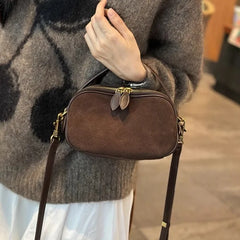 LIZAKOSHT - Vintage Shoulder Bag for Women Faux Suede Leather Female Handbags small ladies messenger Crossbody Bags Sac A Main bolsos