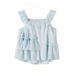 LIZAKOSHT - Sweet Girl Irregular Fungus Edge Hollow Small Suspender Women's Summer Outer wear Age-reducing Doll Style Sling Female Clothing
