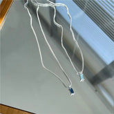 LIZAKOSHT - Simple Elegant For Girls Crystal Ins Zircon Pendant Neck Jewelry Woman Necklaces Korean Clavicle Choker