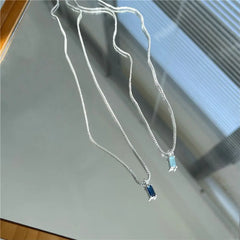 LIZAKOSHT - Simple Elegant For Girls Crystal Ins Zircon Pendant Neck Jewelry Woman Necklaces Korean Clavicle Choker