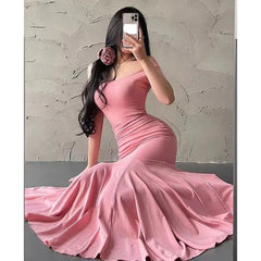LIZAKOSHT - Pink Red Purple Black Party Long Dresses 2024 Fashion for Women Dress Wedding Guest Trending Clothing