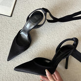 LIZAKOSHT - Spring Design Sexy Ankle Strap Pumps Woman Sandals Pointed Toe Stiletto Heels Mesh Ladies Shoes Zapatillas De Mujer