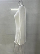 LIZAKOSHT  -  Spring New Seaside Vacation Sexy Simple Knitted Perspective Hoodie Dress