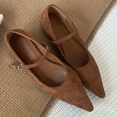 LIZAKOSHT - Fashion Brand Leopard Flats Shoes Women Ballerina Loafer Slip On Soft Moccasins Pointed Toe Mary Jane Dress Red Brown Mujer