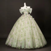 LIZAKOSHT - Light Green Elegant Evening Gown with A High-end Feel, New Sen Style Banquet Host Art Exam Fluffy Skirt