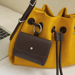 LIZAKOSHT - Women'S Drawstring Bucket Bag Fashion Casual Shoulder Bag Large Capacity Tote Bag Crossbody Bag Adjustable Shoulder Strap