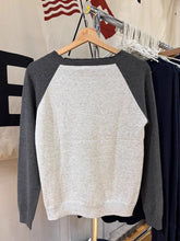 LIZAKOSHT - Grey Contrast Color Sweaters Woman Raw Hem Round Neck Long Raglan Sleeve Cotton Knitwear Autumn Casual Vintage Pullover Tops
