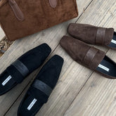 LIZAKOSHT - Womens Derby Shoes Loafers With Fur Square Toe All-Match Casual Female Sneakers Flats British Style Modis Leather Slip-on Nurse