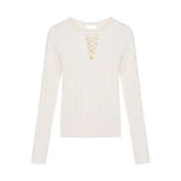 LIZAKOSHT  -  American Retro Knitted Sweater Women Winter Fashion Simple Street Hot Girl Slim Harajuku Casual Knitted Pullover