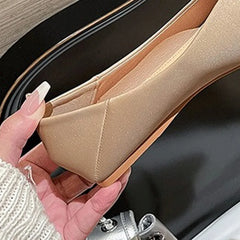 LIZAKOSHT - Women Luxury Party Green Pink Flats Shoes Female Sexy Pointed Toe Shallow Flats Lady Fashion Sequin Butterfly Knots Shoes