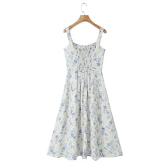 LIZAKOSHT - Sling dress Spice Girl High Waist Slimming Split A- Line Skirt Sweet Style Girl's Fresh Style y2k summer dress Vestibule