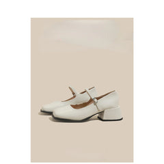 Lizakosht Gentle Retro Mary Jane Shoes Casual Women's High Heels