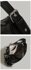 LIZAKOSHT - High Street Black Handbag Purse Women Sweet Cool Pu Leather Casual Crossbody Bags Female Versatile Messenger Bag Y2k