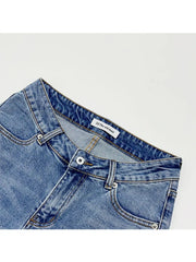 LIZAKOSHT - Summer Women Low Rise Design Flare Jeans Harajuku Fashion Long Trousers Y2k Streetwear Bell Bottom Denim Pants Gyaru Kpop Tide