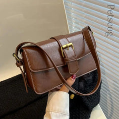 LIZAKOSHT - Retro Small Bag New Trendy Fashion Shoulder Underarm Bag Female Bag Autumn And Winter Vintage Messenger Small Square Bags