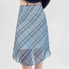 LIZAKOSHT - Elegant High-waisted Slimming Contrasting Half-skirt for Women with Bow Accents and A Draping Mid-length Dress