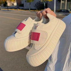 LIZAKOSHT - Fashion Casual Bread Women's Vulcanize Shoes Spring Summer New Designer Korean White Sneakers Female