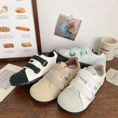 LIZAKOSHT - Pure Colour Womens Sports Shoes Niche Fashion Pu Leather Female Sneakers Casual Versatile Designer Luxury Shoes
