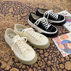LIZAKOSHT - Woman Platform Shoes Summer New Fashion Women Shoes Casual Solid Canvas High Candy Color Women Casaul Shoes Sneakers