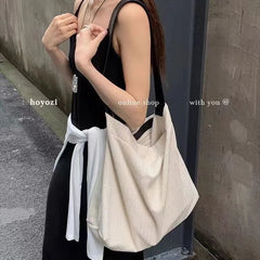 LIZAKOSHT - Korean Niche Style Canvas Bag Causal Large Capacity Women's Single Shoulder Crossbody Bags