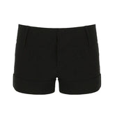 LIZAKOSHT - Punk Fashion American High Street Low Waist Summer Shorts Y2k Aesthetic Slim Harajuku All Match Short Pants Spice Girl Trousers