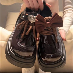 LIZAKOSHT - Sweet Cool Lolita Shoes Retro Versatile Waterproof Platform Mary Jane Shoes Comfortable Women Little Leather Shoes