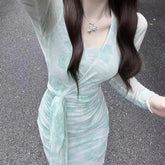 LIZAKOSHT - Autumn New French Style Beautiful Dress for Women Tailored Unique Niche Elegant High-end Dress Set Two-piece Set for Women