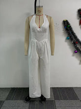 LIZAKOSHT - Solid Loose Minimalist Backless Jumpsuits for Women Square Collar Sleeveless High Waist Casual Jumpsuits Female Fashion New