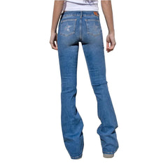 LIZAKOSHT - High quality design slim fit denim pants floor-length pants back pockets diamond-studded star zipper jeans for women