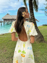 LIZAKOSHT - Ladies' Sexy Maxi Dress Backless Design Cartoon Pattern Lotus Leaf Dresses Slim Fit Summer Fashion Women's Clothing